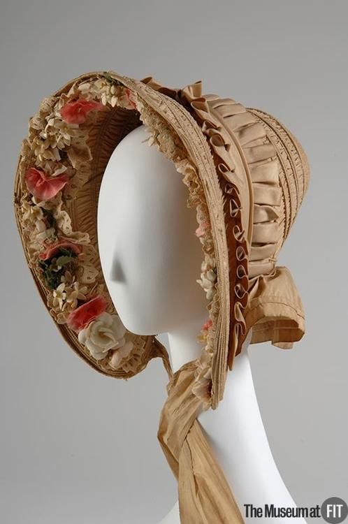 Floral bonnet, 1840, The Museum at FIT.