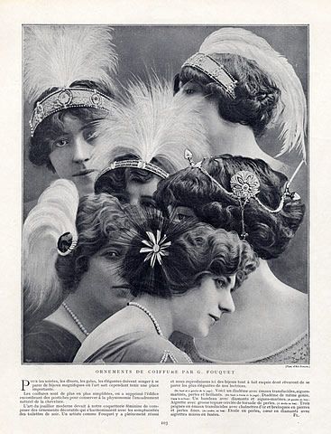 1912 Art Nouveau hair Jewels by Georges Fouquet