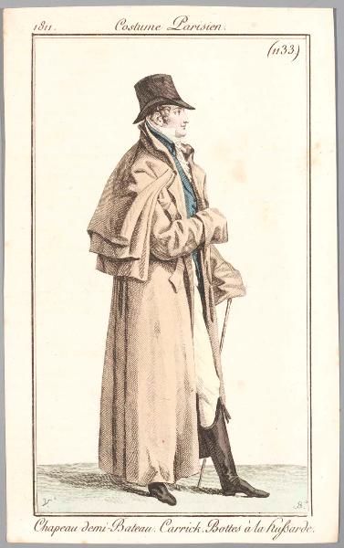 Greatcoat for travelling, Costume Parisien, 1811