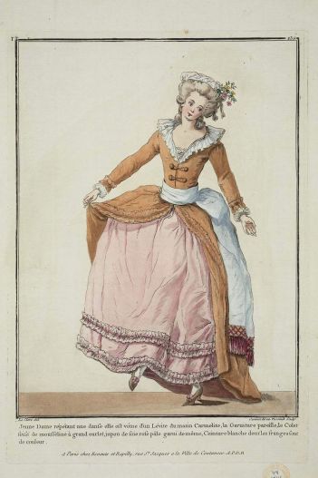 Levite dress, Galerie des modes, 1780