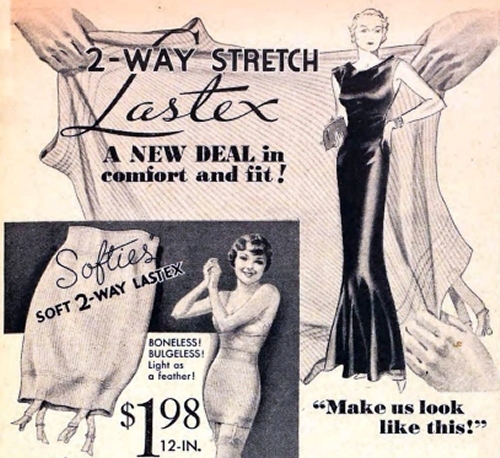 Sears catalog, Spring 1934, featuring Lastex
