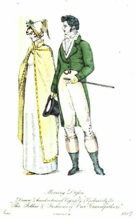 Gentleman in a Tailcoat and lady in a Cape