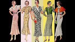 Five 1930s style dresses