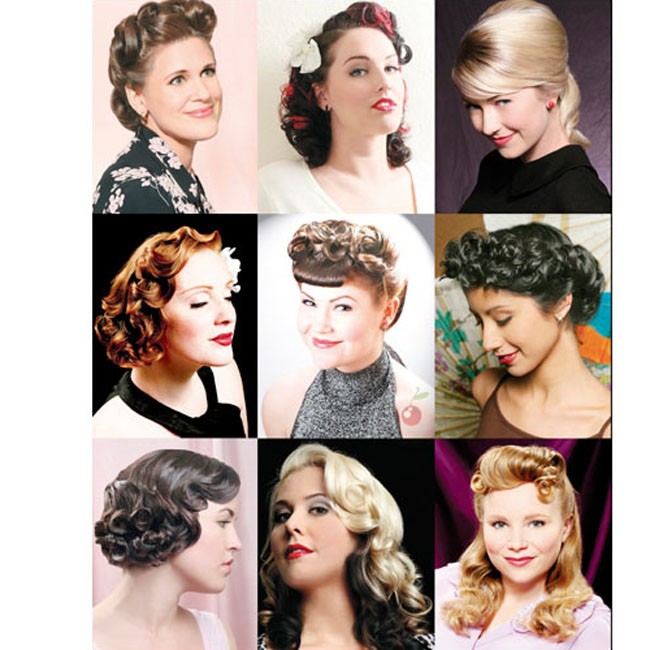 Photo collage of various hairstyles
