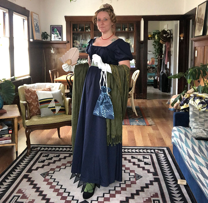 Silk Regency Era gown – Maggie May Clothing- Fine Historical Fashion